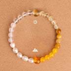 Fortune Jewel Five Elements Various Agate Crystal Black Onyx Green Chalcedony Aquamarine Wisdom Bracelet