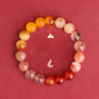 Fortune Jewel Five Elements Various Agate Crystal Black Onyx Green Chalcedony Aquamarine Wisdom Bracelet