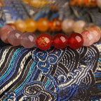 Fortune Jewel Five Elements Various Agate Crystal Black Onyx Green Chalcedony Aquamarine Wisdom Bracelet