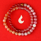 Fortune Jewel Five Elements Various Agate Crystal Chalcedony White Crystal White Agate Luck Bracelet