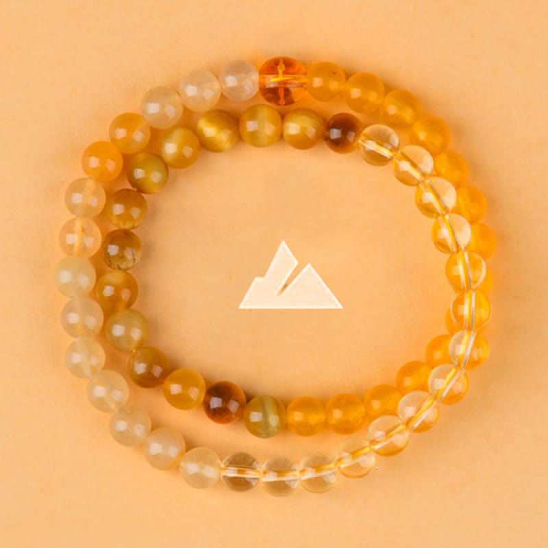 Fortune Jewel Five Elements Various Agate Crystal Chalcedony White Crystal White Agate Luck Bracelet