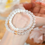 Fortune Jewel Five Elements Various Agate Crystal Chalcedony White Crystal White Agate Luck Bracelet