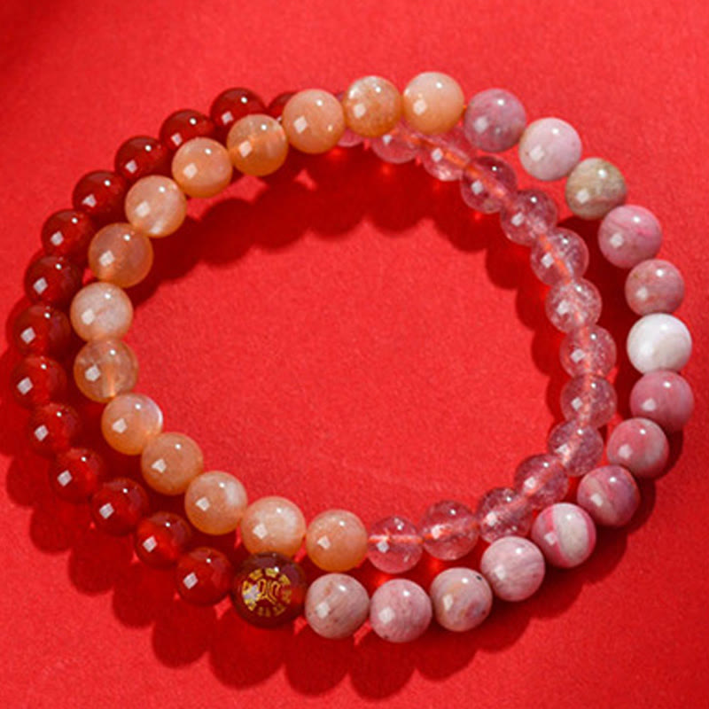 Fortune Jewel Five Elements Various Agate Crystal Chalcedony White Crystal White Agate Luck Bracelet