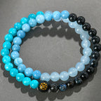Fortune Jewel Five Elements Various Agate Crystal Chalcedony White Crystal White Agate Luck Bracelet