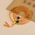 Fortune Jewel 108 Mala Beads Citrine Happiness Bracelet