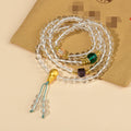 Fortune Jewel 108 Mala Beads White Crystal Clarity Bracelet
