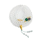 Fortune Jewel 108 Mala Beads White Crystal Clarity Bracelet