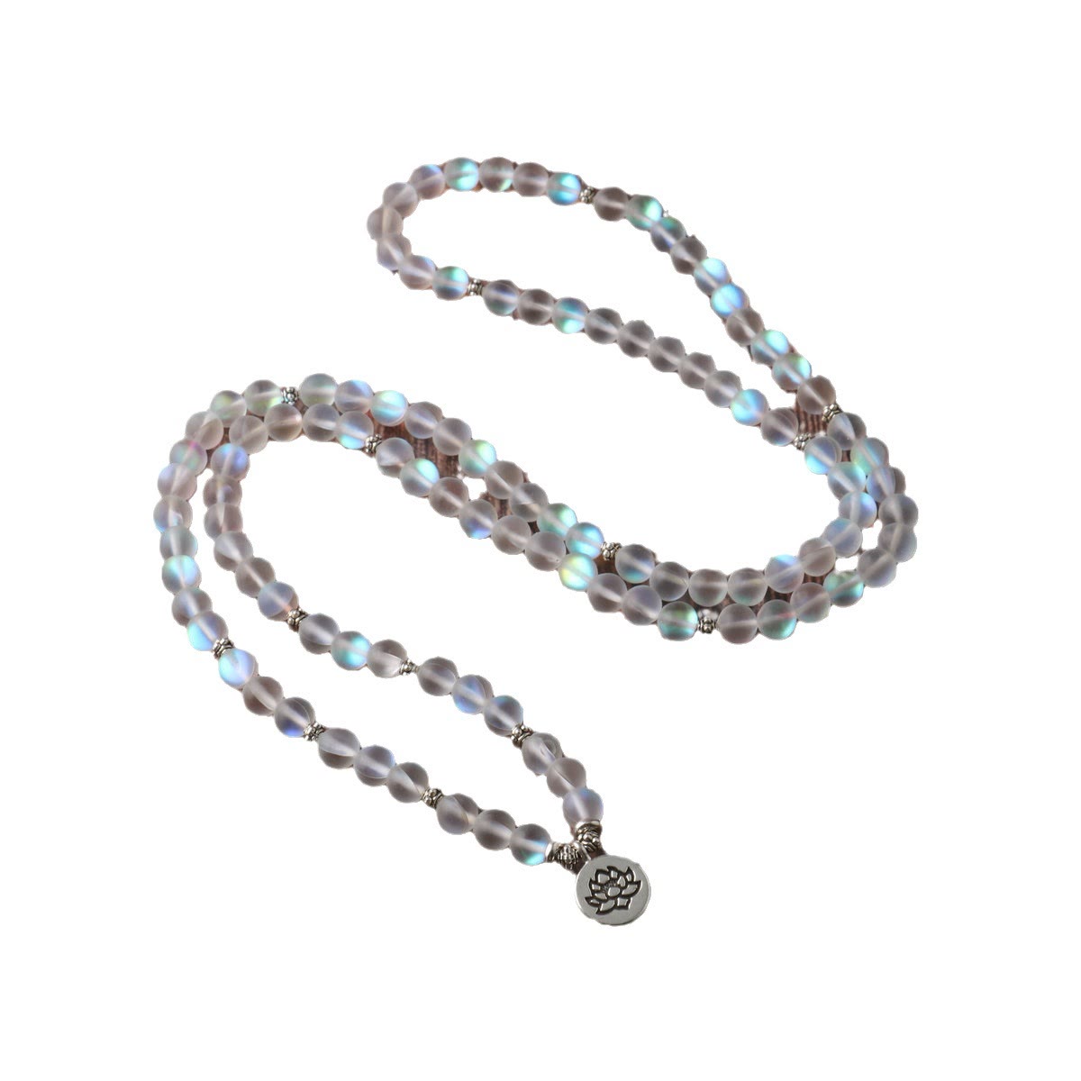 Fortune Jewel 108 Mala Beads Glitter Stone Lotus Enlightenment Bracelet