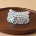 Fortune Jewel 108 Mala Beads Glitter Stone Lotus Enlightenment Bracelet