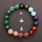 Fortune Jewel Five Elements Various Agate Crystal Green Strawberry Quartz Sun Stone Wealth Bracelet