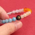 Fortune Jewel Five Elements Various Agate Crystal Green Strawberry Quartz Sun Stone Wealth Bracelet