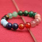 Fortune Jewel Five Elements Various Agate Crystal Green Strawberry Quartz Sun Stone Wealth Bracelet
