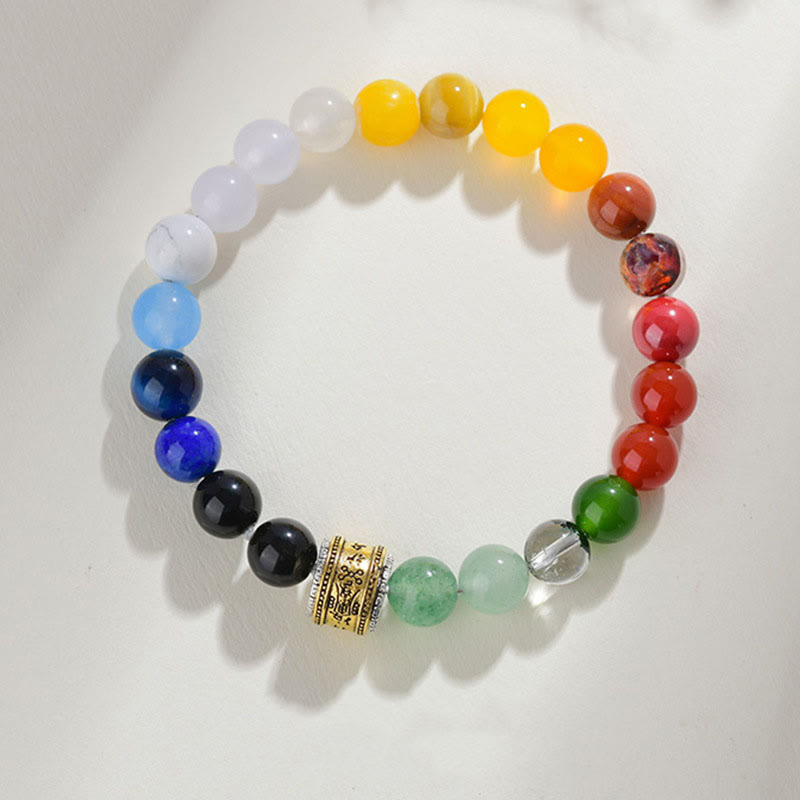 Fortune Jewel Five Elements Various Agate Crystal Red Agate Gold Sheen Obsidian Yellow Agate Luck Bracelet