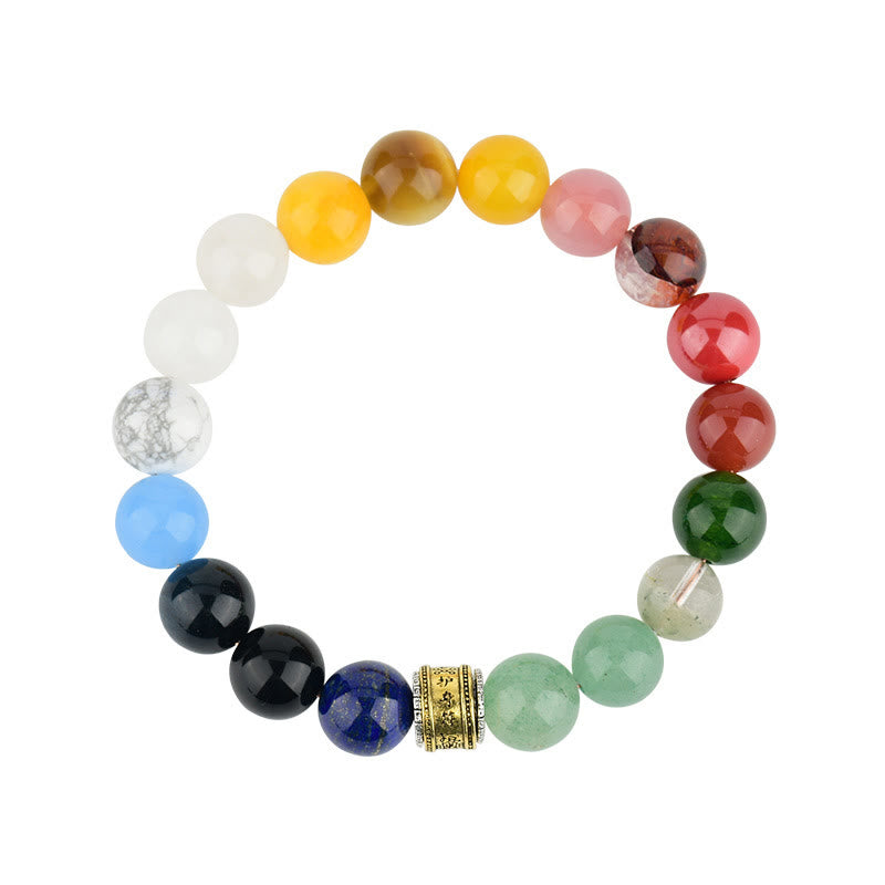 Fortune Jewel Five Elements Various Agate Crystal Red Agate Gold Sheen Obsidian Yellow Agate Luck Bracelet