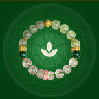 Fortune Jewel Five Elements Various Agate Crystal Green Phantom Rutilated Quartz Green Grape Agate Malachite Luck Bracelet