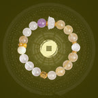 Fortune Jewel Five Elements Various Agate Crystal Green Phantom Rutilated Quartz Green Grape Agate Malachite Luck Bracelet
