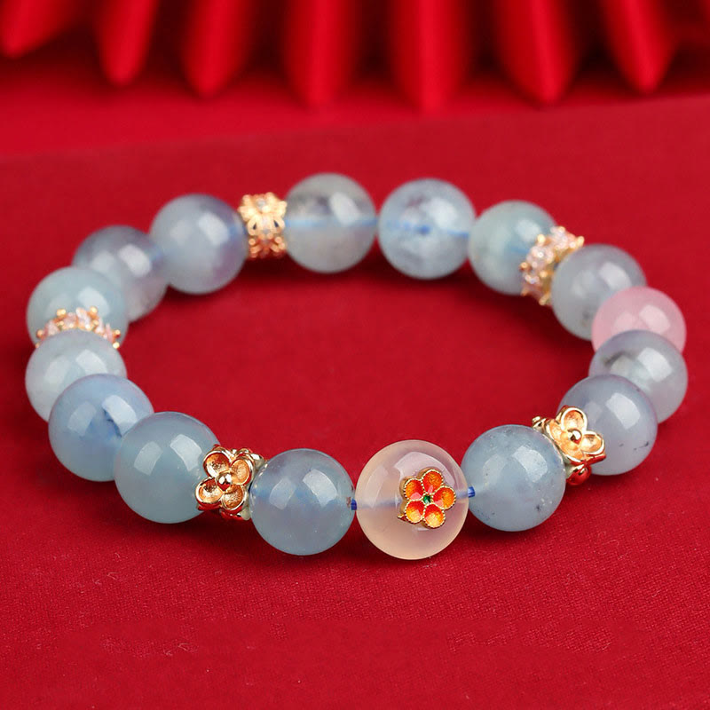 Fortune Jewel Five Elements Various Agate Crystal Green Phantom Rutilated Quartz Green Grape Agate Malachite Luck Bracelet
