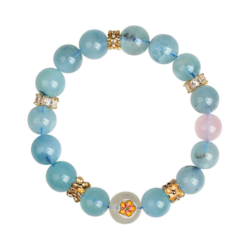 Fortune Jewel Five Elements Various Agate Crystal Green Phantom Rutilated Quartz Green Grape Agate Malachite Luck Bracelet