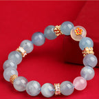 Fortune Jewel Five Elements Various Agate Crystal Green Phantom Rutilated Quartz Green Grape Agate Malachite Luck Bracelet