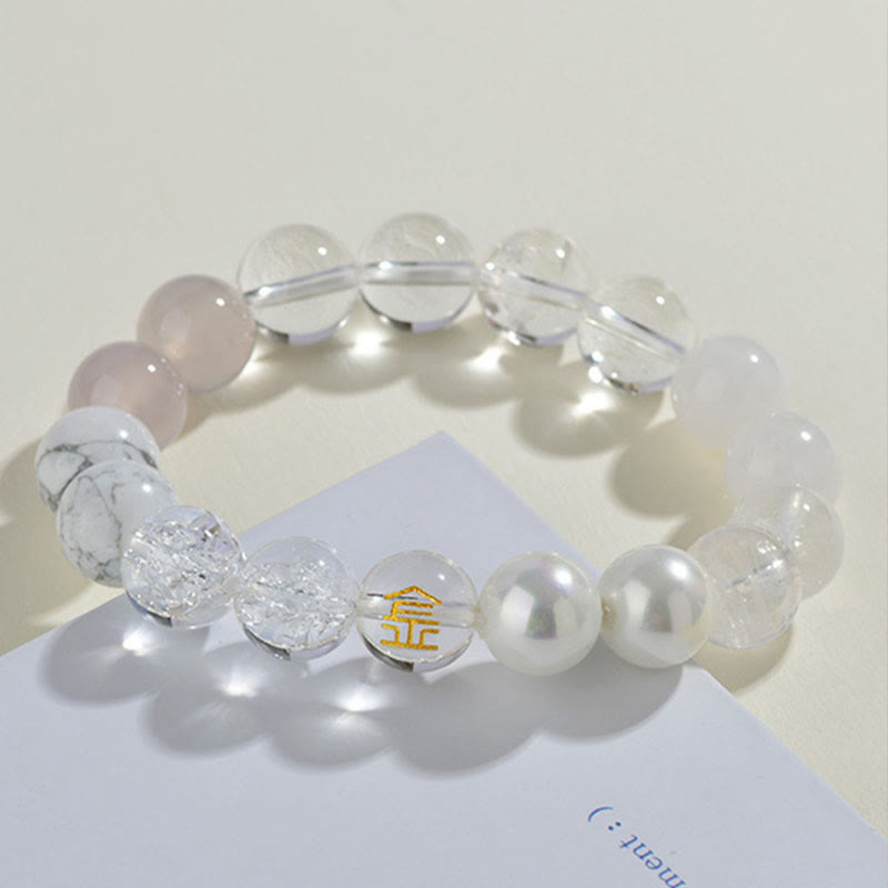 Fortune Jewel Five Elements Various Agate Crystal Rutilated Quartz Tiger Eye Yellow Agate Citrine Luck Bracelet