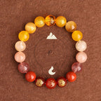 Fortune Jewel Five Elements Various Agate Crystal South Red Agate Strawberry Quartz Sun Stone Citrine Luck Bracelet