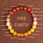 Fortune Jewel Five Elements Various Agate Crystal South Red Agate Strawberry Quartz Sun Stone Citrine Luck Bracelet