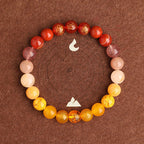 Fortune Jewel Five Elements Various Agate Crystal South Red Agate Strawberry Quartz Sun Stone Citrine Luck Bracelet