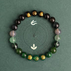 Fortune Jewel Five Elements Various Agate Crystal South Red Agate Strawberry Quartz Sun Stone Citrine Luck Bracelet