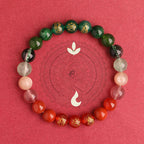 Fortune Jewel Five Elements Various Agate Crystal South Red Agate Strawberry Quartz Sun Stone Citrine Luck Bracelet