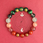 Fortune Jewel Five Elements Various Agate Crystal South Red Agate Strawberry Quartz Sun Stone Citrine Luck Bracelet