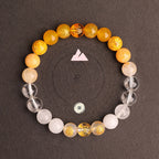 Fortune Jewel Five Elements Various Agate Crystal South Red Agate Strawberry Quartz Sun Stone Citrine Luck Bracelet