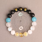 Fortune Jewel Five Elements Various Agate Crystal South Red Agate Strawberry Quartz Sun Stone Citrine Luck Bracelet