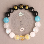 Fortune Jewel Five Elements Various Agate Crystal South Red Agate Strawberry Quartz Sun Stone Citrine Luck Bracelet