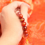 Fortune Jewel Five Elements Various Agate Crystal South Red Agate Strawberry Quartz Sun Stone Citrine Luck Bracelet