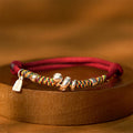 Fortune Jewel 999 Sterling Silver Year Of Snake Red String Happiness Protection Braided Bracelet