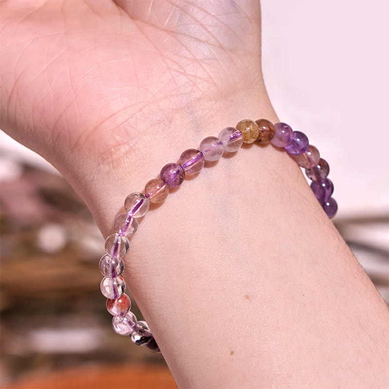 Fortune Jewel Natural Purple Phantom Love Wisdom Bracelet