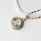 Fortune Jewel Gold plated Copper Brass Rotatable Windmill Fu Balance Necklace Pendant