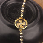 Fortune Jewel Feng Sheng Shui Qi Copper Brass Rotatable Windmill Bead Protection Braided Bracelet