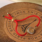 Fortune Jewel Copper Brass Feng Sheng Shui Qi Rotatable Windmill  Red String Faith Braided Bracelet