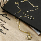 Fortune Jewel Gold plated Copper Brass Rotatable Windmill Luck Necklace Pendant