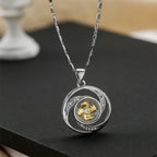 Fortune Jewel Gold plated Copper Brass Rotatable Windmill Luck Necklace Pendant
