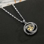 Fortune Jewel Gold plated Copper Brass Rotatable Windmill Luck Necklace Pendant