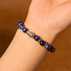 Fortune Jewel Blue Green Red Tiger Eye Buddha Head Balance Bracelet