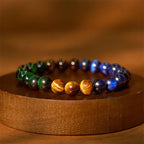 Fortune Jewel Blue Tiger Eye Green Tiger Eye Tiger Eye Balance Bracelet