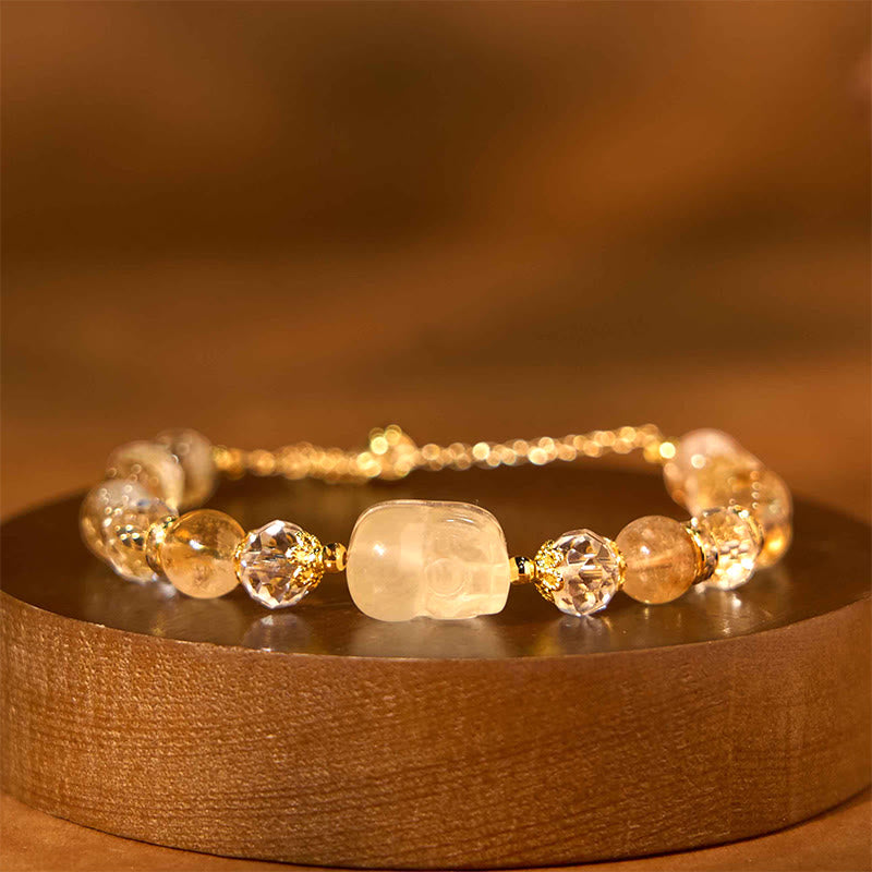 Fortune Jewel Natural Citrine Pixiu Prosperity Bracelet