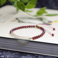 Fortune Jewel Garnet Gray Agate Calm Cuff Half Bracelet Bangle