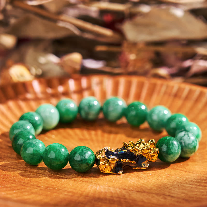 Fortune Jewel FengShui PiXiu Jade Protection Bracelet