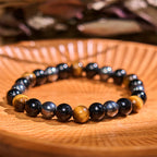 Fortune Jewel Natural Tiger's Eye Obsidian Hematite Positive Powerful Bracelet