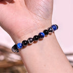 Fortune Jewel Natural Tiger's Eye Obsidian Hematite Positive Powerful Bracelet