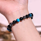 Fortune Jewel Natural Tiger's Eye Obsidian Hematite Positive Powerful Bracelet